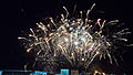 The fireworks display at South Street, during Lewes Bonfire 2013, held in Lewes, East Sussex.