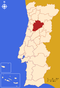 Dão-Lafões bölgesini gösteren Portekiz haritası
