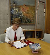 The First Minister has an office within the Scottish Parliament building