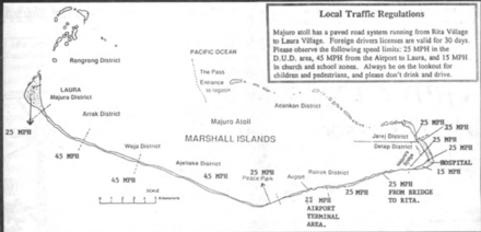 Road system on the atoll