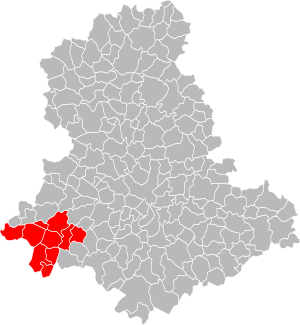 Location of the CC des Feuillardiers in the Haute-Vienne department