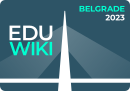 Logo for the EduWiki conference in Belgrade 2023 (new version).svg