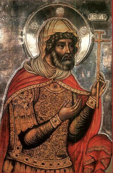 Longinus the Centurion. Russian icon by Fyodor Zubov, 1680.