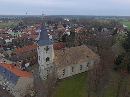 Luftbild Kirche Pritzerbe