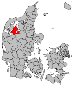 Položaj općine Skive na karti Danske