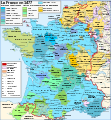 Grevskabet Provence i 1477, lige før dets indlemmeles som kongelig besiddelse
