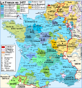 La France et le duché de Bourgogne en 1477.