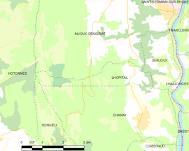 Mapa obce Lhôpital