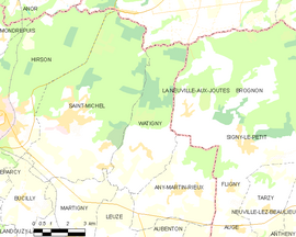 Mapa obce Watigny