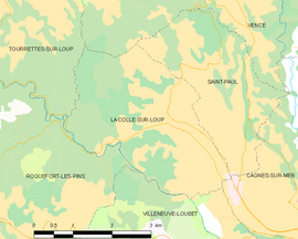 Mapa obce La Colle-sur-Loup