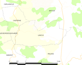Mapa obce Lanoux
