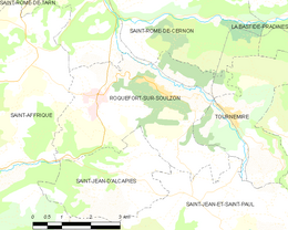 Roquefort-sur-Soulzon – Mappa