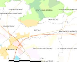 Mapa obce Surville