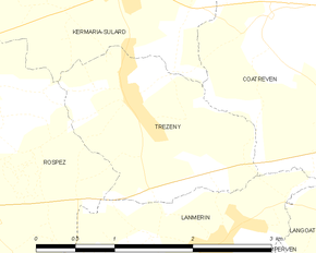 Poziția localității Trézény