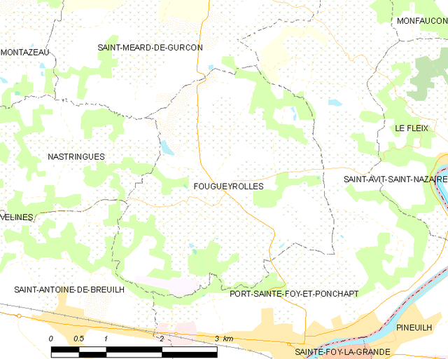 Poziția localității Fougueyrolles