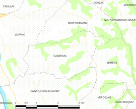 Mapa obce Gabarnac