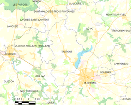 Mapa obce Taupont