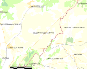 Poziția localității Coulonges-les-Sablons