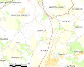 Mapa obce Montalzat