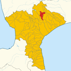 Elhelyezkedése Catanzaro térképén
