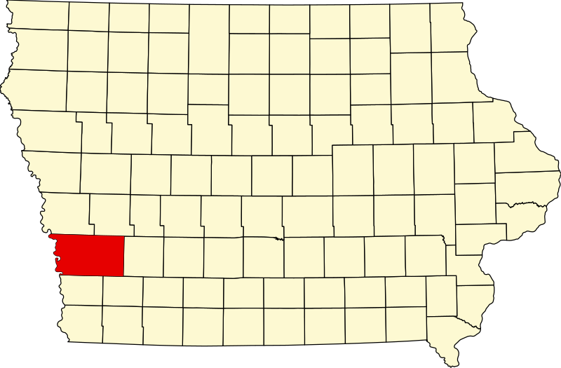 File:Map of Iowa highlighting Pottawattamie County.svg