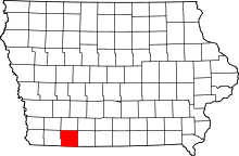 Harta e Taylor County në Iowa