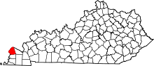Harta e Ballard County në Kentucky