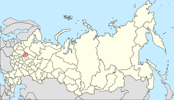 ロシア連邦内のヤロスラヴリ州の位置の位置図