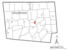 Map of Towanda, Bradford County, Pennsylvania Highlighted.png