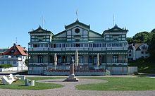 The Societetshuset in Marstrand town, where the music video was filmed in the summer of 1980