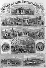 Shown as the Metropolitan Railway's Portland Road Station in 1862