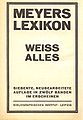Reclame voor de 7e druk van "Meyers Lexikon" (rond 1925) de twee in de DDR verschenen edities interessant.