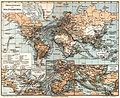 Übersichtskarte des Weltverkehrs (zu „Dampfschiffahrt“)