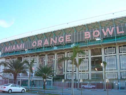Orange Bowl, outside of west end zone