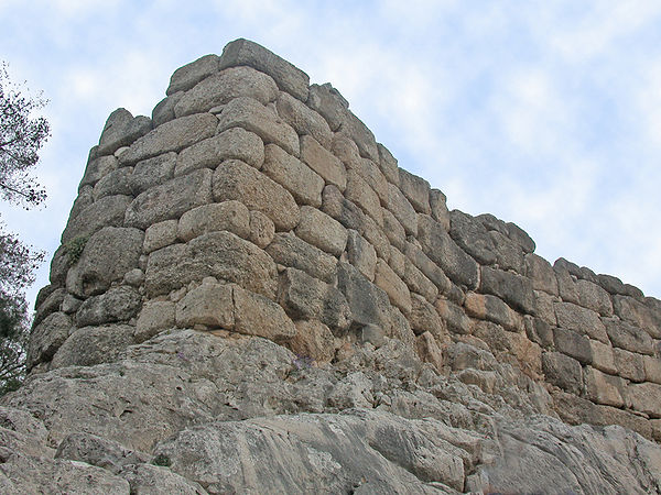 'Cyclopean' walls at Mycenae.