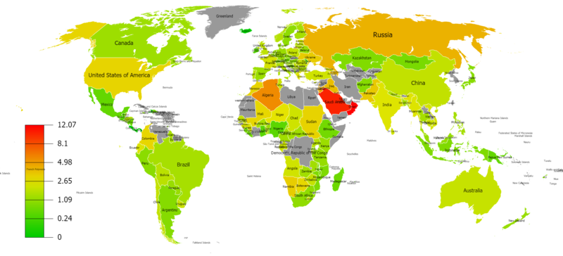 File:Military Expenditures as percent of GDP 2017.png