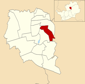 Location of Mobbsbury ward