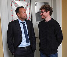 Cosgrave (right) with Taoiseach Leo Varadkar Money Conference Backstage, June, 2018, Leo Varadkar (28897672918).jpg