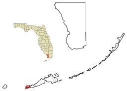 Monroe County Florida Incorporated and Unincorporated areas Key West Highlighted.svg