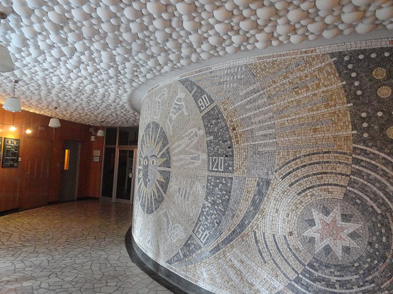 File:Mosaic Sun Wall with zodiac at Rozhen Observatory Bulgaria (9912198036).jpg