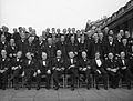 Mr Churchill and US Govt Naval Chiefs at Greenwich Naval College. A11593.jpg
