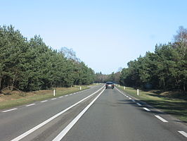 De N310 ter hoogte van Stroe