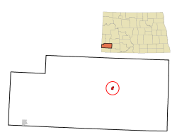 Umístění Amidon, Severní Dakota