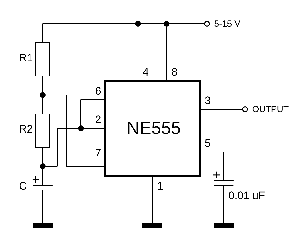 Микросхемы ne. Генератор на микросхеме 555 с регулировкой частоты. Ne555 Генератор импульсов схема включения. Мультивибратор на микросхеме 555. Генератор прямоугольных импульсов на ne555 схема.