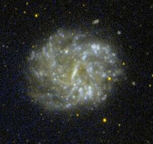 Ultraviolet image of the barred spiral galaxy NGC 5068 made with the help of GALEX