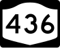 Marcador de la ruta 436 del estado de Nueva York