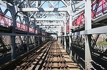 The Williamsburg Bridge subway tracks near where the collision occurred. NYC Williamsburg Bridge tracks.jpg