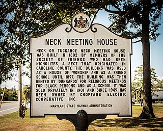 <span class="mw-page-title-main">Neck Meetinghouse and Yard</span> Historic church in Maryland, United States