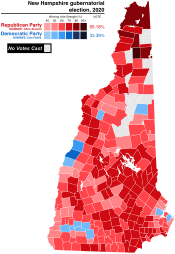 New Hampshire gubernatorial volby, 2020 výsledky obcí.svg