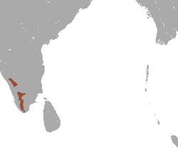 Distribución del langur de Nilgiri